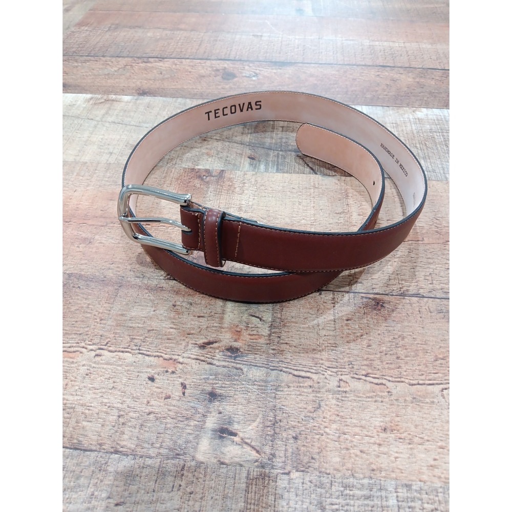 Tecovas Cowboy Western Handmade Calfskin Belt Men's Brown   size Large 5 Hole